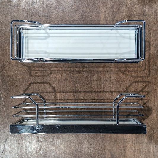 Virginia Tile 3" Spice Rack Chrome/White