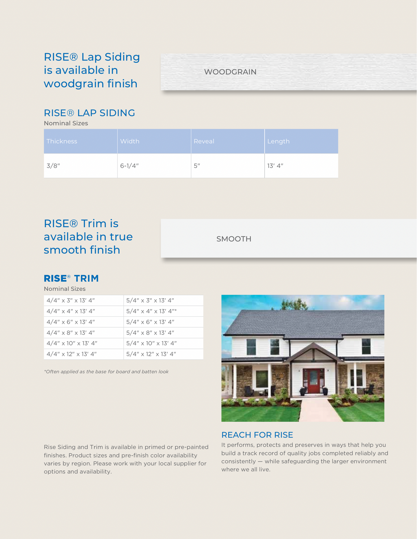 Rise Composite Siding & Trim