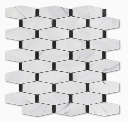 Artistic Glass Marble Mosaic with Stone