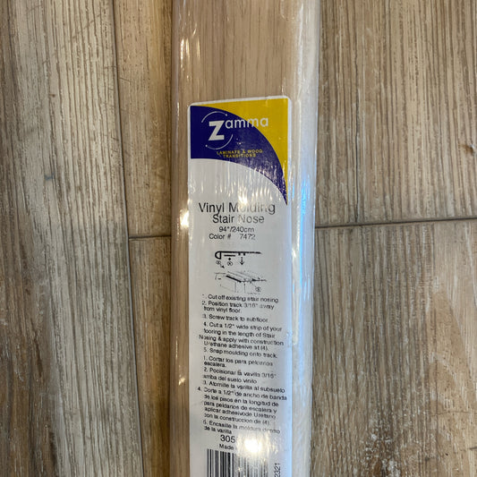 Zamma Vinyl Stair Nose Molding 94”