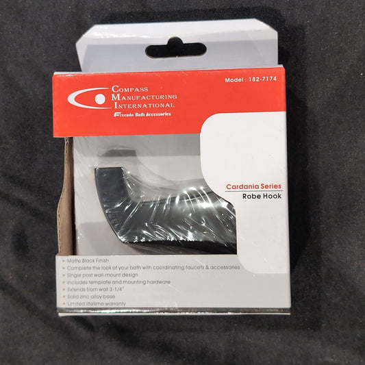 CMI Cardania Robe Hook Matte Black