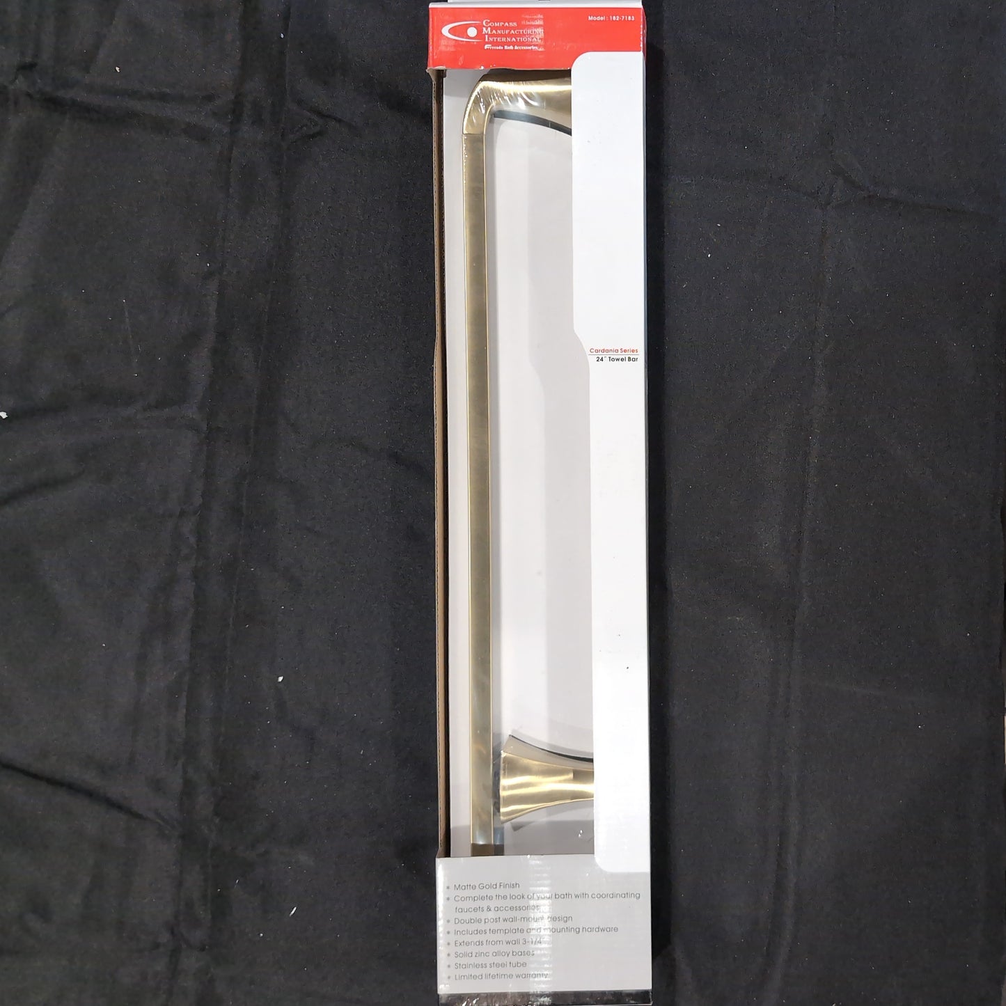 CMI 24" Cardania Towel Bar Matte Gold