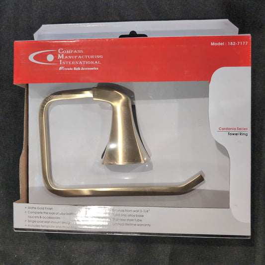 CMI Cardania Towel Ring Matte Gold